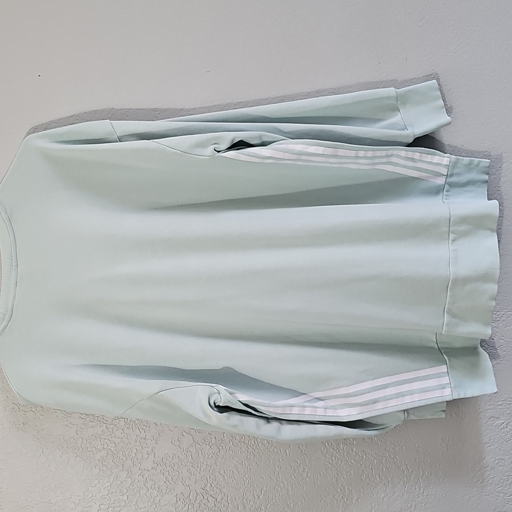 Adidas Crewneck Long Sleeve Sweatshirt, Mint Green Womens Large Oversized - Picture 3 of 8